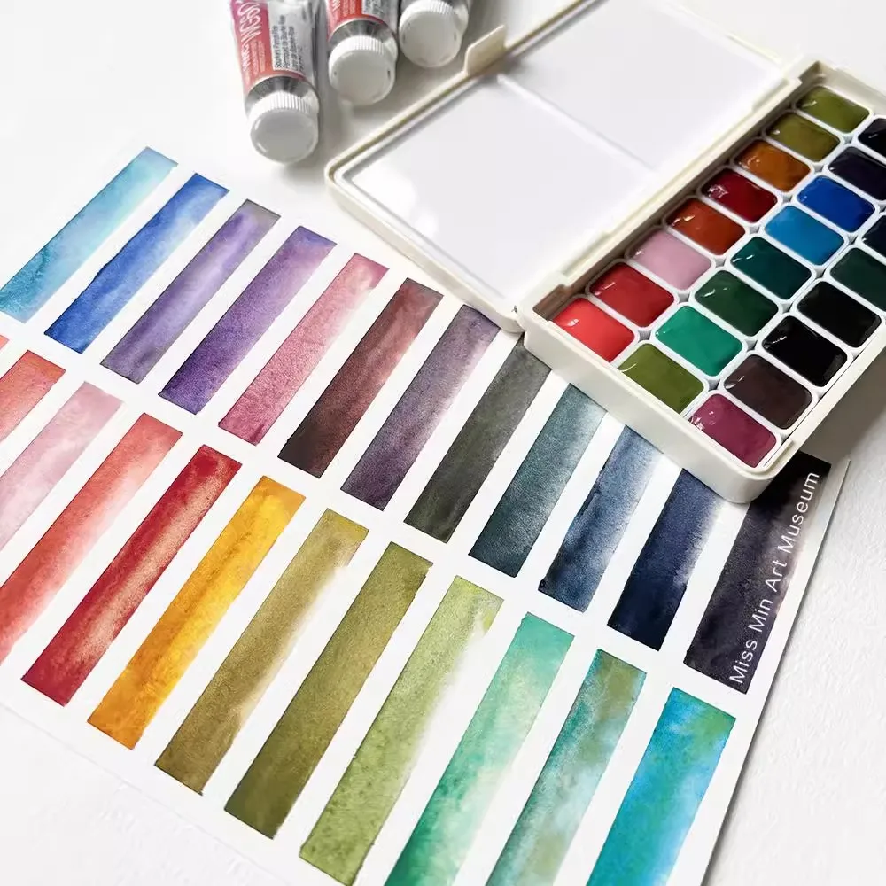 Holbein Artists' Watercolor Granulating Colors 24 Colors 1ml HWC Transparent acuarela Professional pigments supplies 3