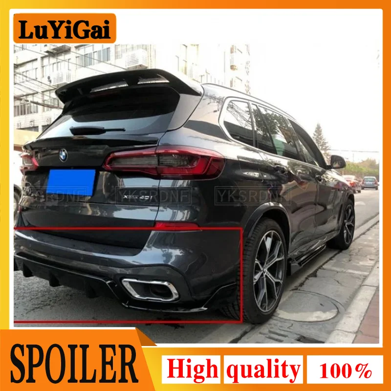 리어 범퍼 디퓨저 립, BMW G05 X5 M 스포츠 2019-2020 광택 블랙 자동차 하체 키트, 배기 가드 스플리터 스포일러 플레이트