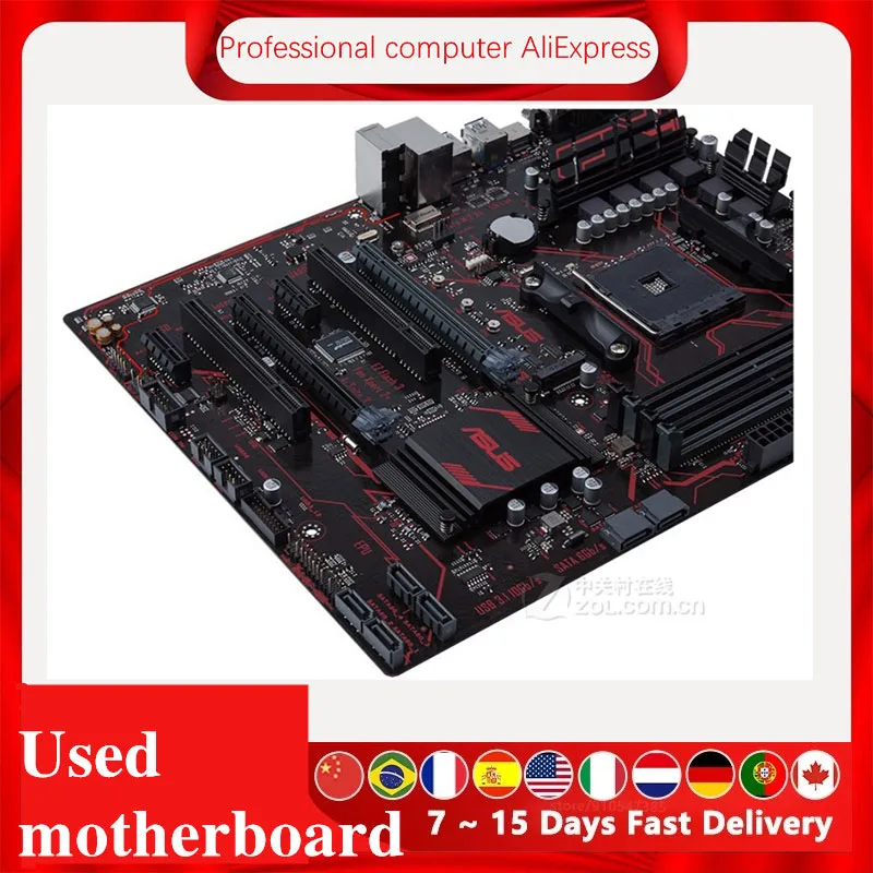 For ASUS PRIME B350-PLUS Motherboard Socket AM4 DDR4 For AMD B350M
