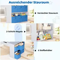 Table pour enfants avec 2 chaises, groupe de sièges pour enfants avec espace de rangement, table de peinture, bureau, table de jeu artisanale en bois 5