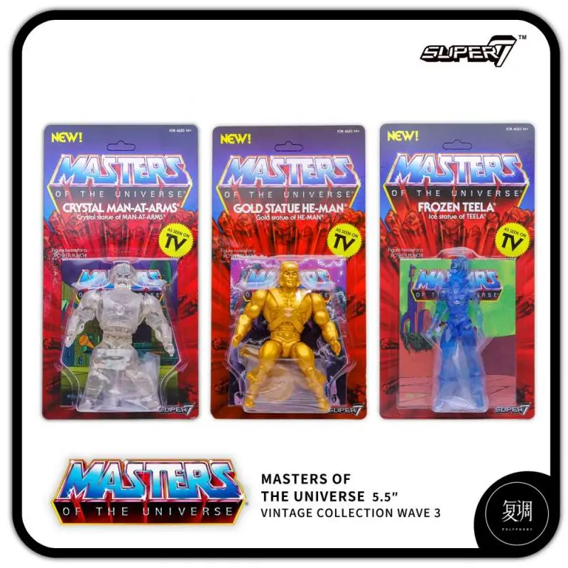 SUPER 7 MOTU MASTERS OF THE UNIVERSE VINTAGE COLLECTION CRYSTAL MAN-AT-ARMS 