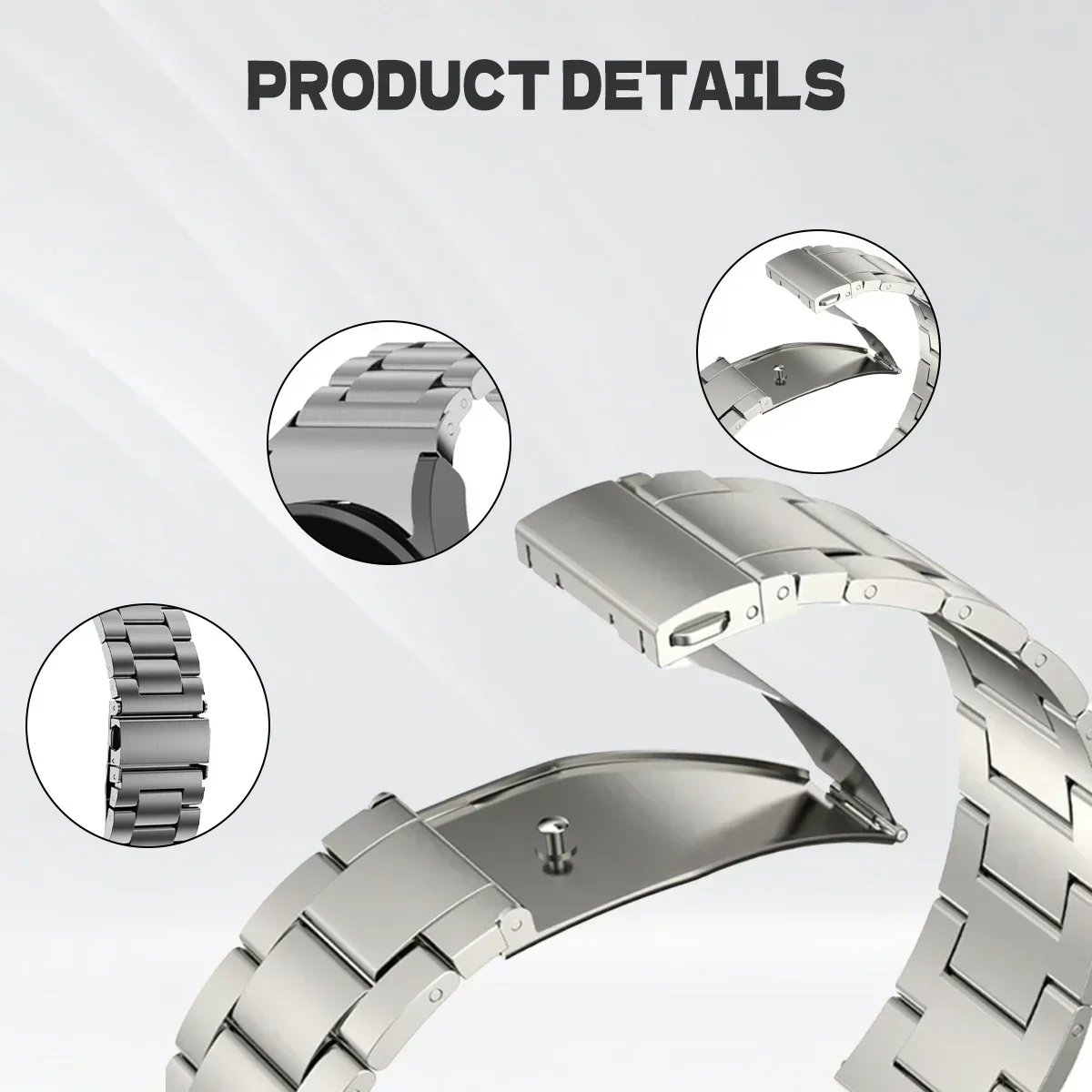 Premium No-Gap Quick Fit Stainless Steel Watch Strap Bracelet