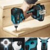 588N.m Cordless Brushless Impact Driver Kit Cordless Drill Electric Screwdriver 4-Speed 1/4‘’ 3 LED Light for Makita 18V Battery 3