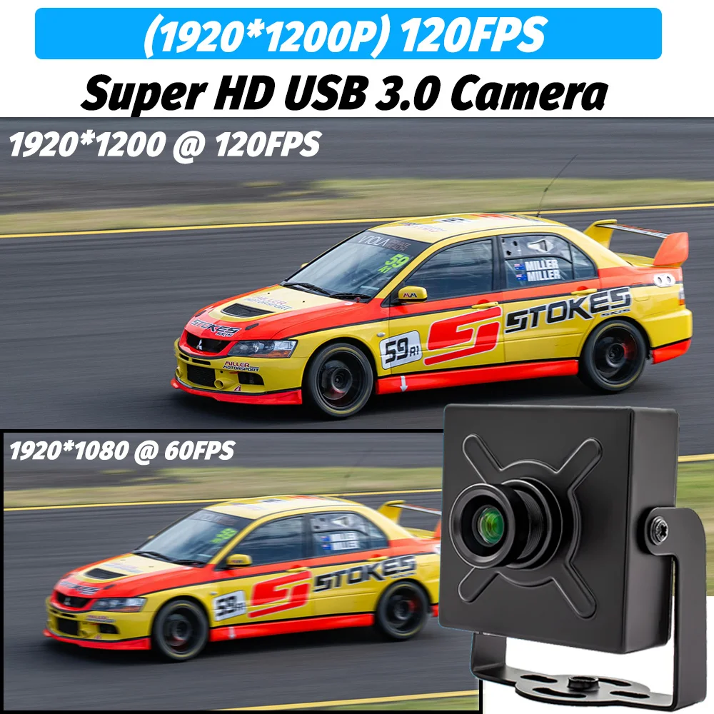 USB3.0 Camera 2.3MP 120FPS Global Shutter Industrial Metal Box With No Distortio