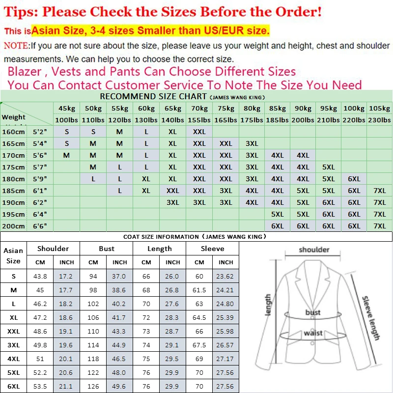 ( Blazer + Vest + Pants ) High -end Brand Classic Plaid Men's Official Business Suit 3 Piece Wedding Dress Party Stage Host Suit