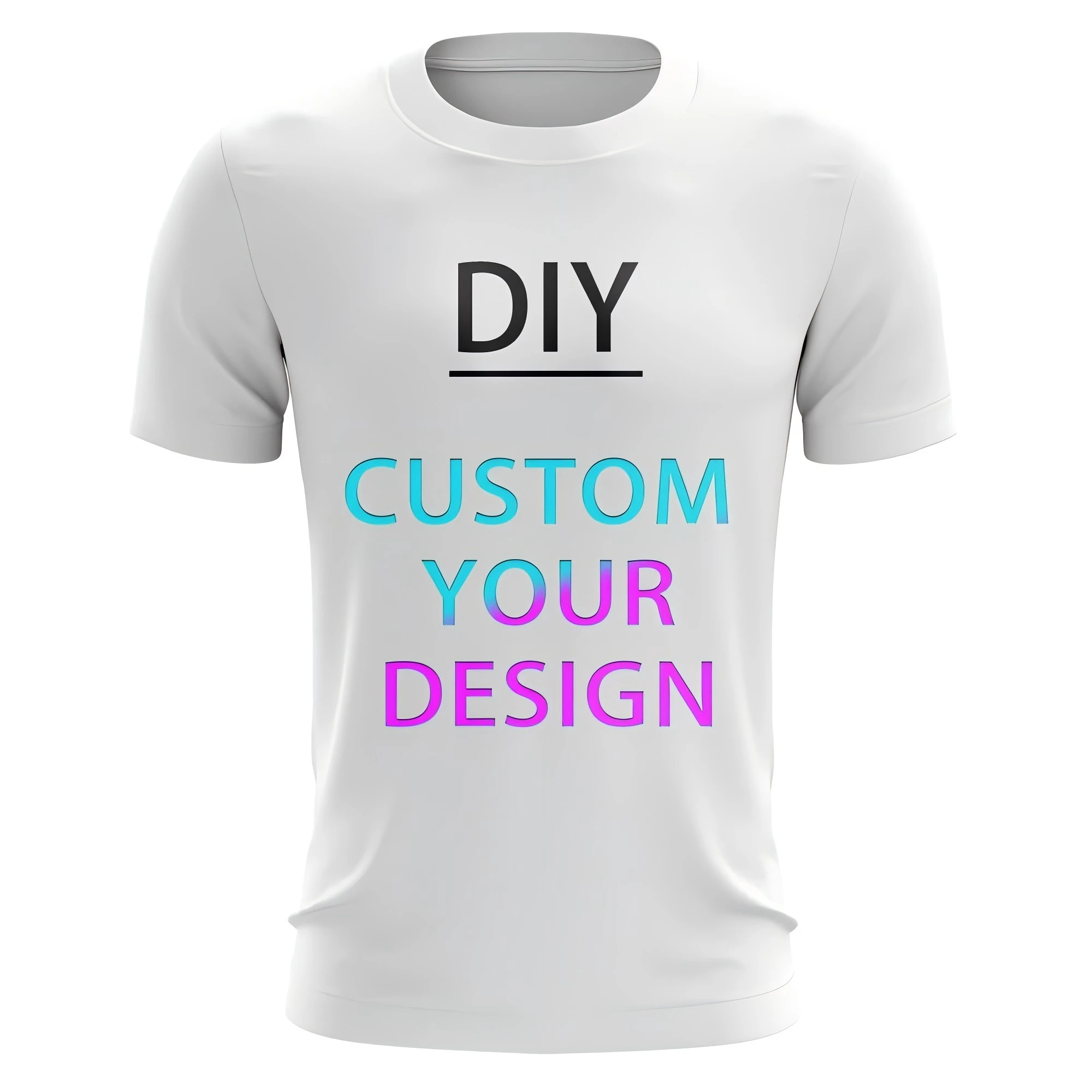 DIY Personalized 3D Printed Men's Casual Fashion T-shirt Summer Short Sleeve Crewneck Top Boys Streetwear Harajuku Tees