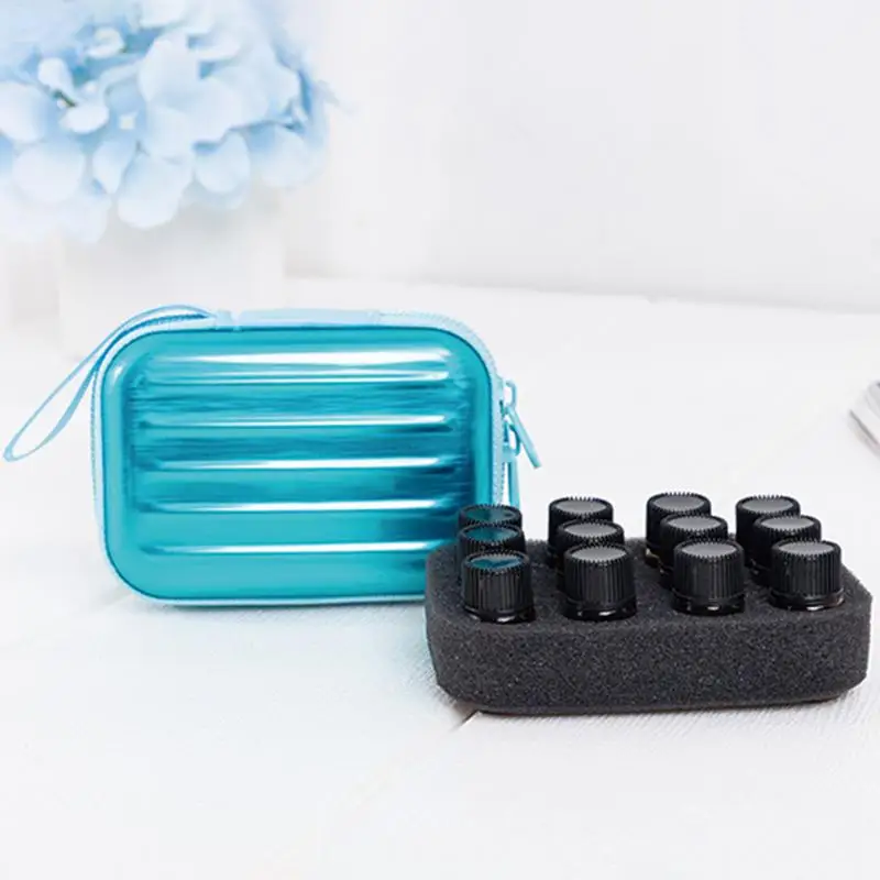 12 Grids Essential Oil Storage Case Protector Travel Carrying Zipper Organizer Bag For 1/3ML Essential Oil Glass Vials Bottles 6