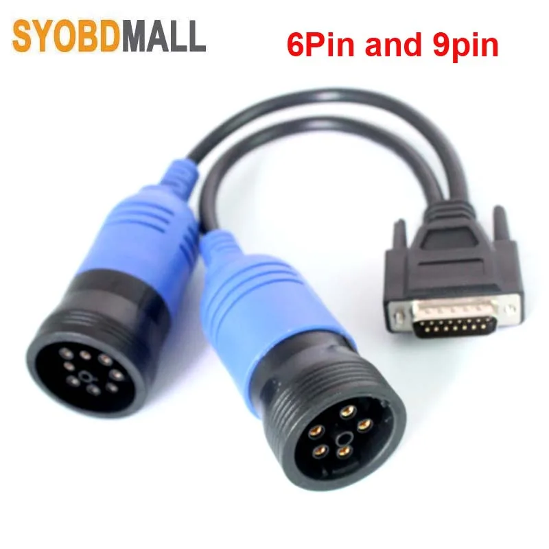 Pn 405048 6 Pin 9 Pin Y Cavo Per Nexiq Usb Link 125032 Diesel Truck Deutsch Adapter 6 Pin 9 Pin A Db15 Pin Maschio Connettore Obd