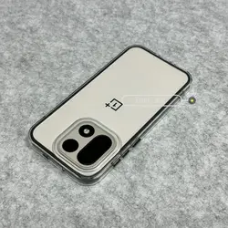 Deluxe Transparent Soft Silicone Back Cover for OnePlus Ace 6 (Black)