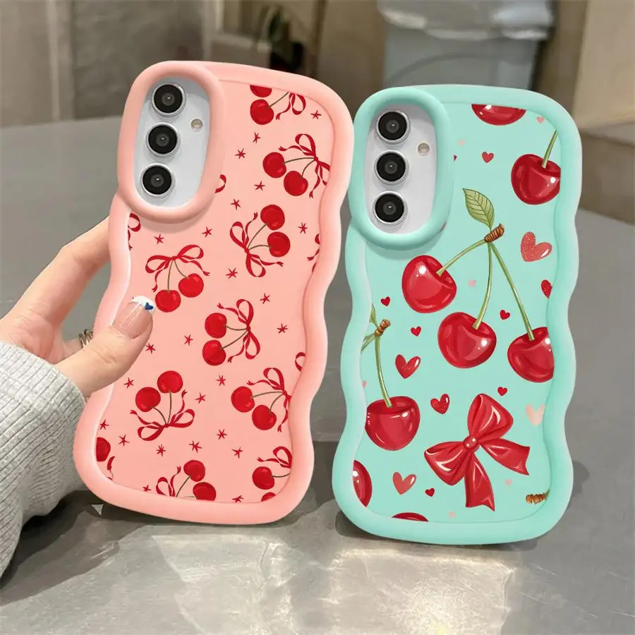 Red Lovely Cherry Soft Phone Case