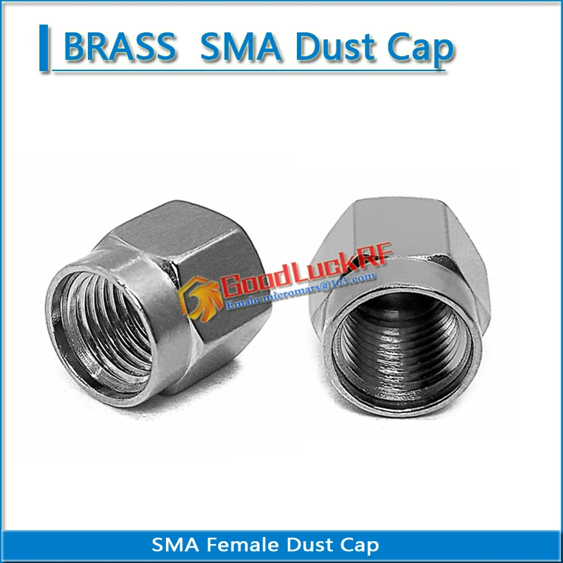 

1X Pcs SMA Female Dust Cap Resistor RF coaxial Terminator Dust Cap Protective Cover Brass Adapters Nickel plating