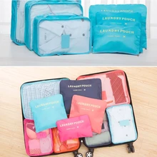 

Large Capacity 6 Piece Set Cosmetic Bag Travel Storage Bag Fine Mesh Clothes Suitcase Finishing Bag for Travel