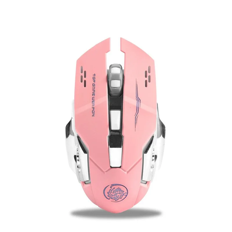 Rechargeable RGB LED Ergonomic Wireless Mouse with Type-C Connection