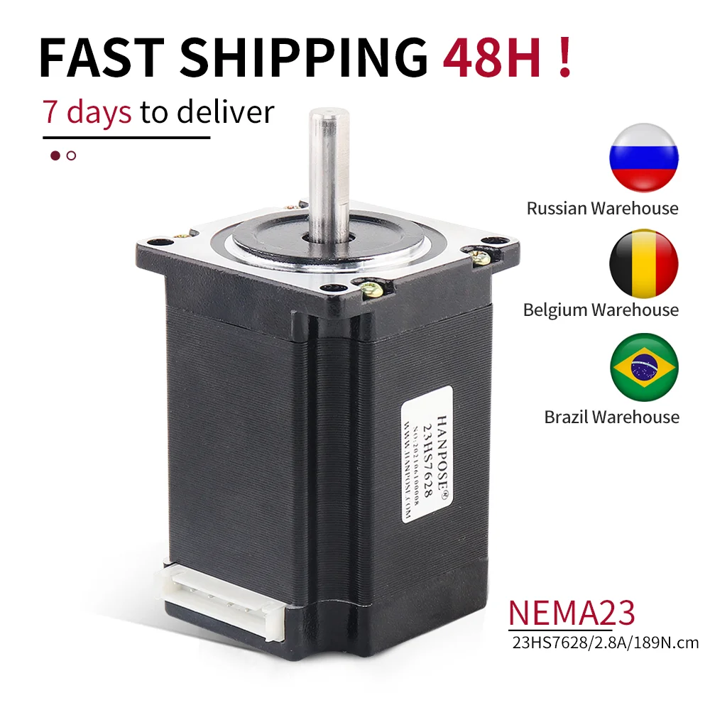 Stepper Motor 1PCS Nema 23 Stepper Motor 2 phase 23HS7628 4-Leads 76mm 2.8A 189N.CM CNC 3D Printer For beauty medical machine accessories