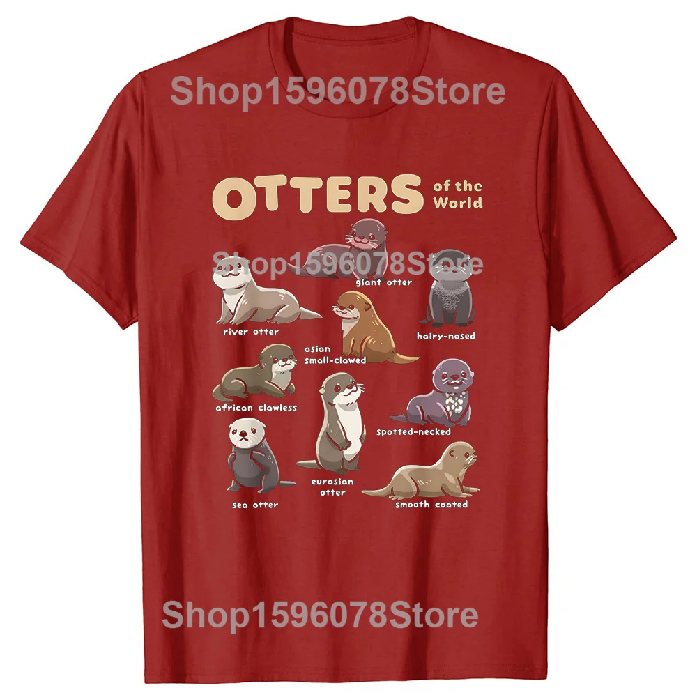 Sea Otter World: Educational Casual Unisex Cotton T-Shirt