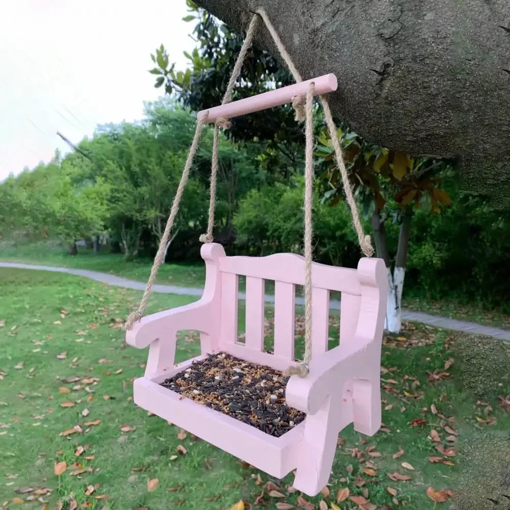Fruit Feeder Useful Hanging Bird Swing Chair Feeder Convenient Bird Food Holder Hummingbird Outdoor