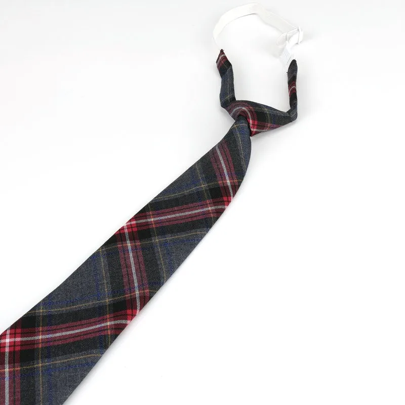 Women Plaid Neck Tie For White Shirts Uniform Girls Japanese Style Boys Ties Accessories woven necktie