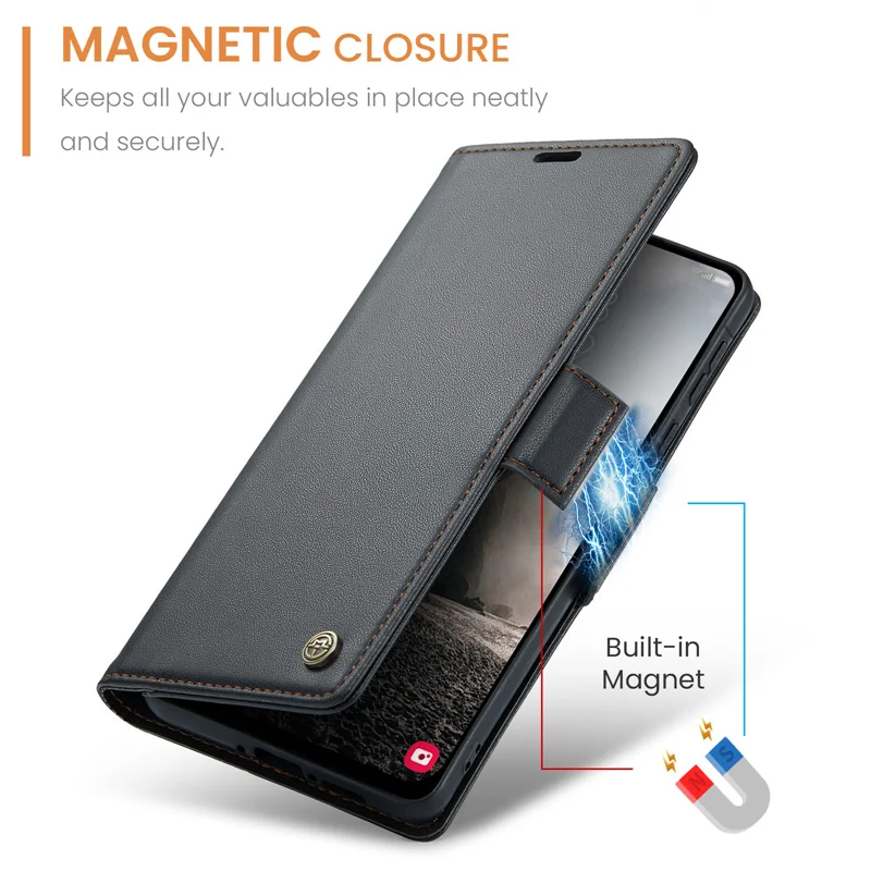 CaseMe Leather Flip Wallet Phone Case with Card Holder