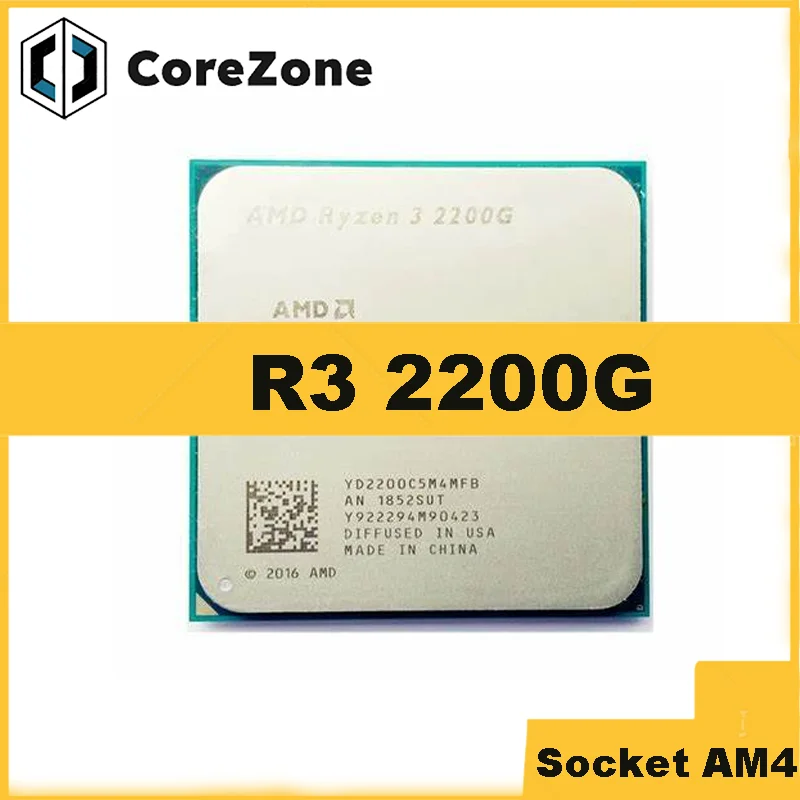 Ryzen R3 2200G 4-Core 4-Thread cpu processor LGA AM4