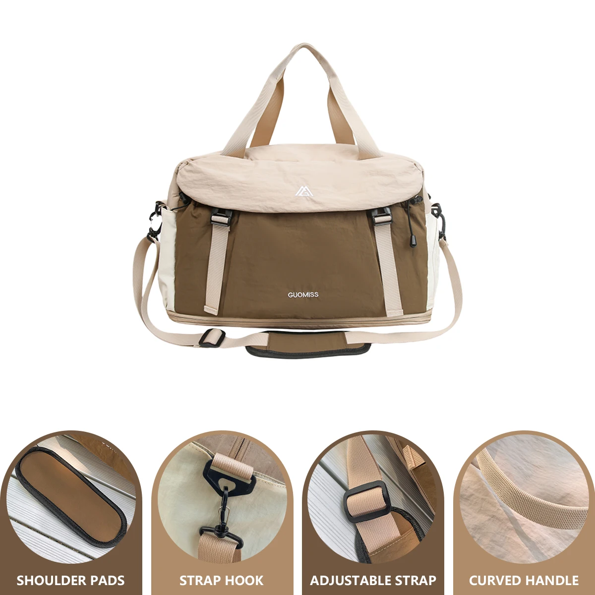 Men's Lightweight Travel Bag, Short-Distance Large-Capacity Luggage Bag, Women's Dry and Wet Separation Portable Fashion Bag for Business Trips, Sports and Mountaineering