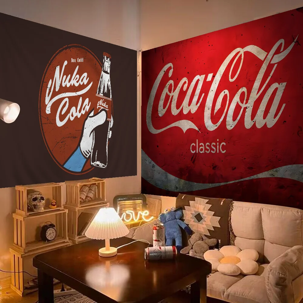 

C-Coca-cola Tapestry Anime Tapestry Hanging Tarot Hippie Wall Rugs Dorm Wall Hanging Sheets