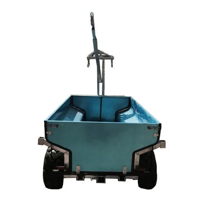 China ATV Garden Farm Poly Trailer Towed Behind Small Dump Trailer For Sale