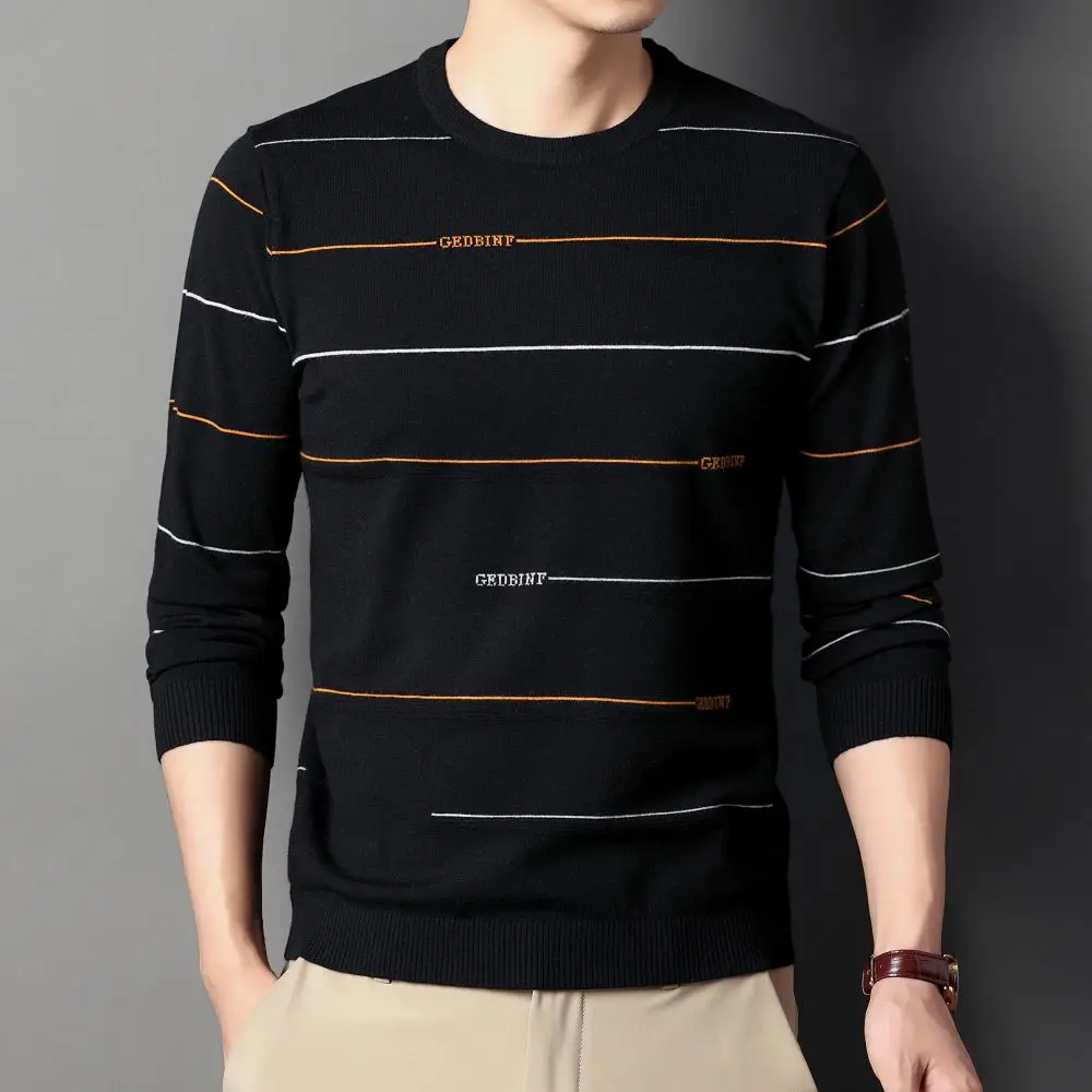 COODRONY 남성용 따뜻한 스웨터, 한국 스트라이프 패션, 긴 소매 티셔츠, 느슨한 니트 셔츠, 풀오버, W5630, 가을, 겨울 의류
