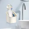 Shower Organizer Suction Cup Wall Mounted Shower Basket Removable Shower Storage For Inside Shower Bathroom Kitchen Drill-Free 1