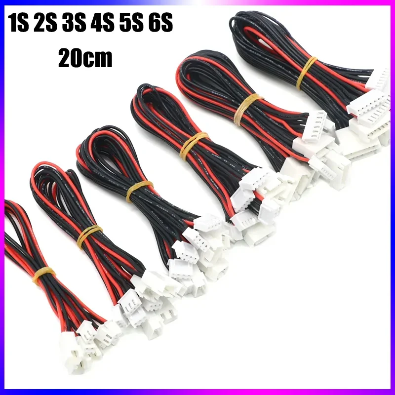

10pcs/lot Jst-xh 1s 2s 3s 4s 5s 6s 20cm 22awg Lipo Balance Wire Extension Charged Cable Lead Cord For Rc Lipo Battery Charger