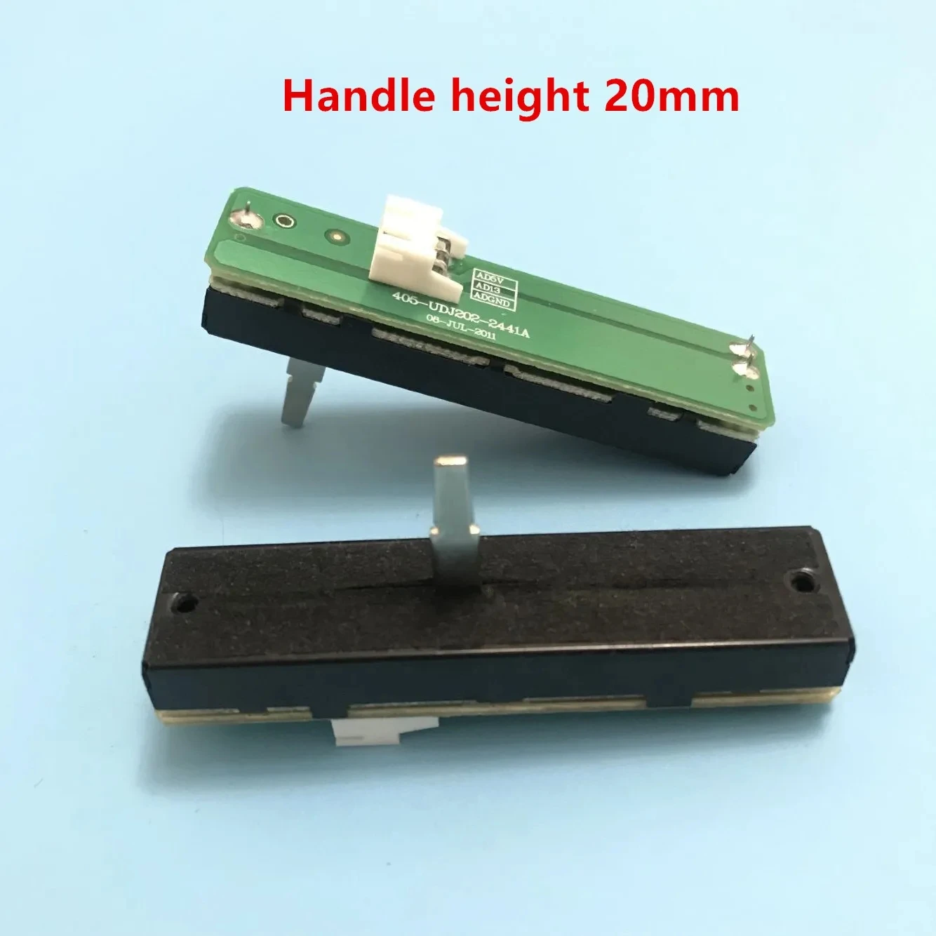 DDJ SR SX DJM 250 704-DJM250-A032용 교체용 크로스 페이더 어셈블리 2개(PCB 핸들 높이 15mm)