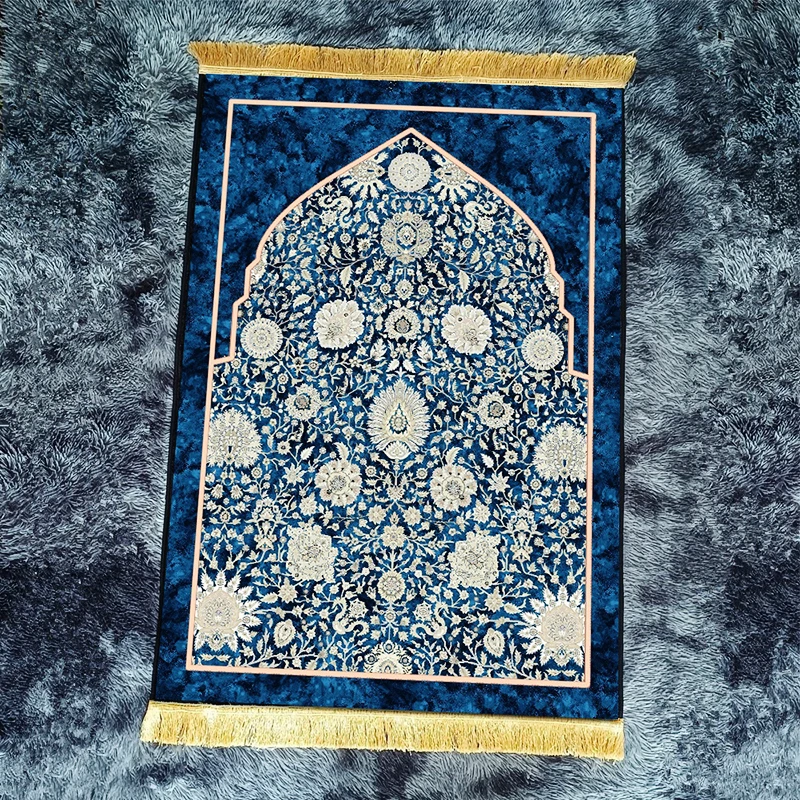 

Muslim Prayer Mat Worship Rug Living Room Islamic Tassel Carpet Exotic Style Floor Mats Tapis Prière Islam Gebetsteppich Custom