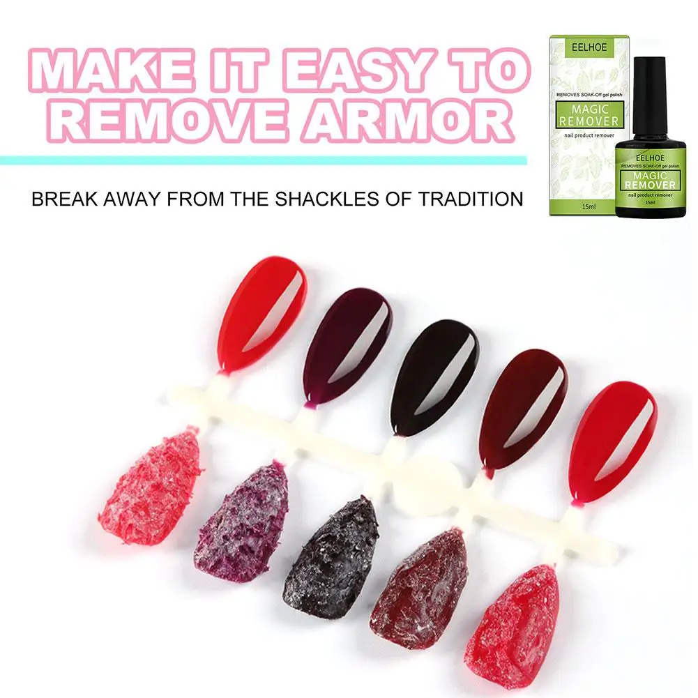 Nail Polish Remover Magic Fast Remover Nail Gel Polish Clean Liquid Semi-permanent Gel Delete Nail Polish Art Removal Tools 15ml