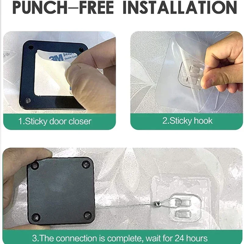 Residential Commercial Punch-free Automatic Sensor Door Closer anti-punching auto door closer Automatically Close of Drawstring