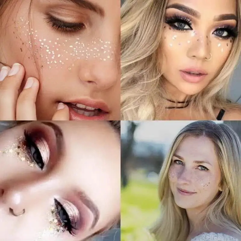 New Freckles Stickers Tattoo on Face Festival Accessories Glitter Bright Face Art Tattoo Sticker Face Jewels Gemsface Decoration 2