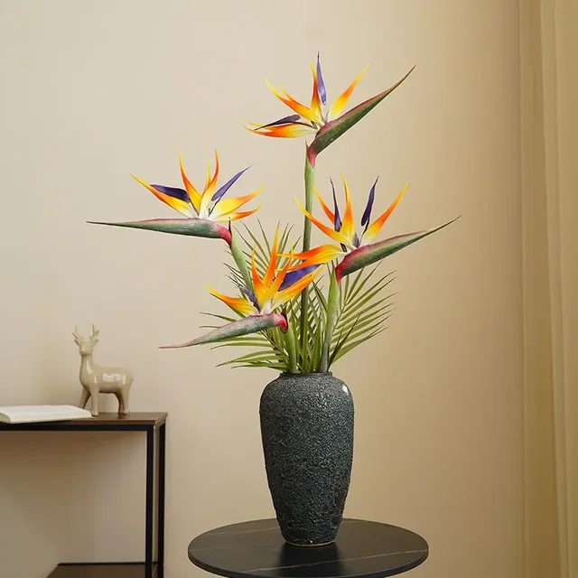 Authentic Touch Bird of Paradise Artificial Flowers Home Decoration, Fake Flowers Outdoor Wedding Family Party Decoration