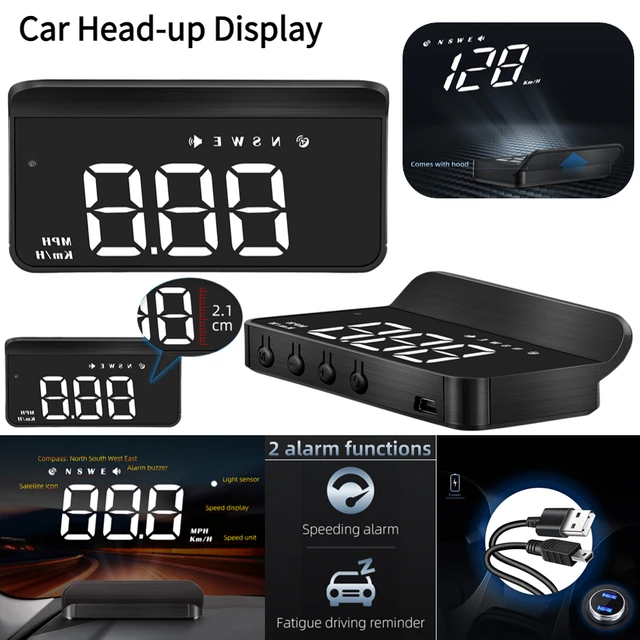 Compteur de vitesse GPS pour voiture tête haute affichage Hud Speedo Speed  Alarm Projecteur numérique