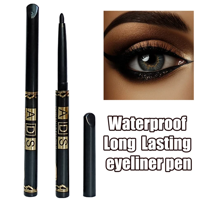 2Pcs Waterproof Black Brown Eyeliner Pencils-Smudge-Proof, Long-Lasting &Beginner-Friendly Smooth High Pigmented Punk Eye Makeup 2
