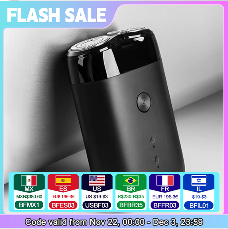 Portable 4 Twin Blade Dry Wet Razor Beard Trimmer Cutter TypeC Rechargeable Men Razors Machine