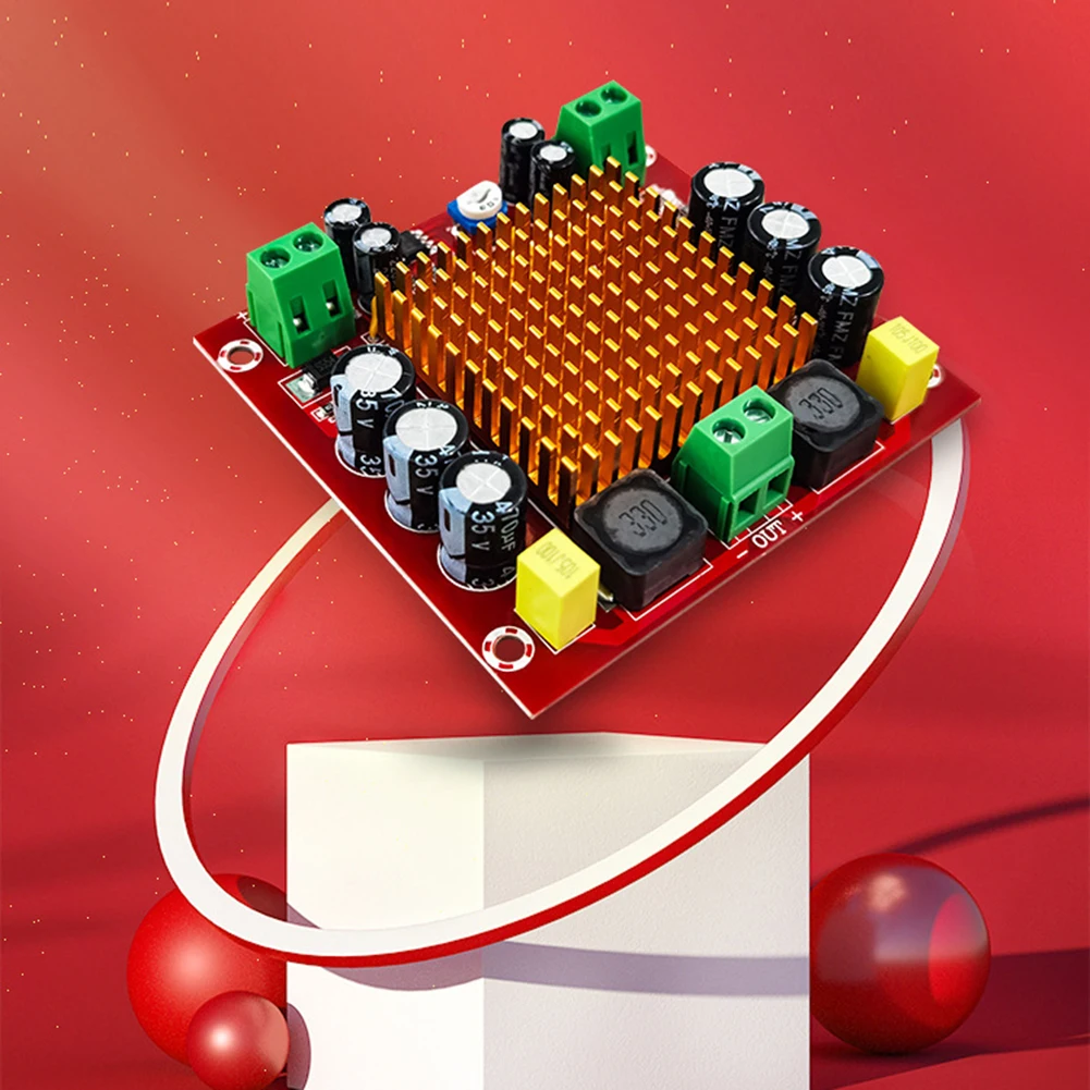XH-M544 Digital Audio Amplifier Board Mono TPA3116DA Digital Power Amplifier Board Module 150W High-power DC 12-26V Radiator