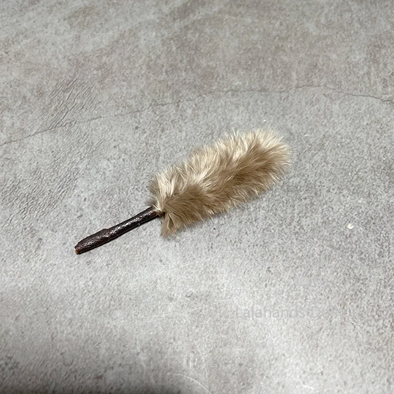 인형 집 미니어처 장식품 인형 집 놀이 장난감 액세서리 어린이 선물을위한 미니 현실적인 깃털 팬 모델