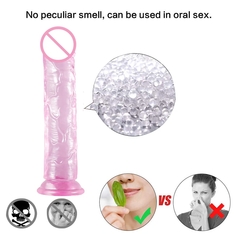 Pink Dildos Sex Toys Adults 18 Sex Toy Soft Dick For Woman TPE Artificial Penis G-spot Simulation Full Size Realistic Anal Dildo