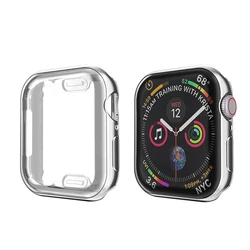 Premium Silicone Protective Bumper and Screen Cover for 41mm series 7 (Silver)