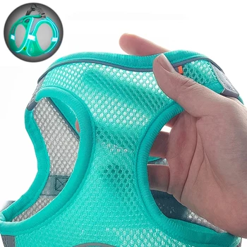 Dog Harness Clothes Vest Chest Cat Collars Rope Small Dogs Reflective Breathable Adjustable Outdoor Walking Dog Accessories 1