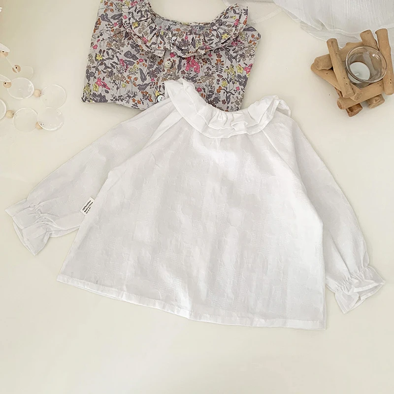 Spring Kids Baby Girls Shirt Autumn Kids Baby Girl Long Sleeve Printing Shirt Sweet Girls Children's Clothes