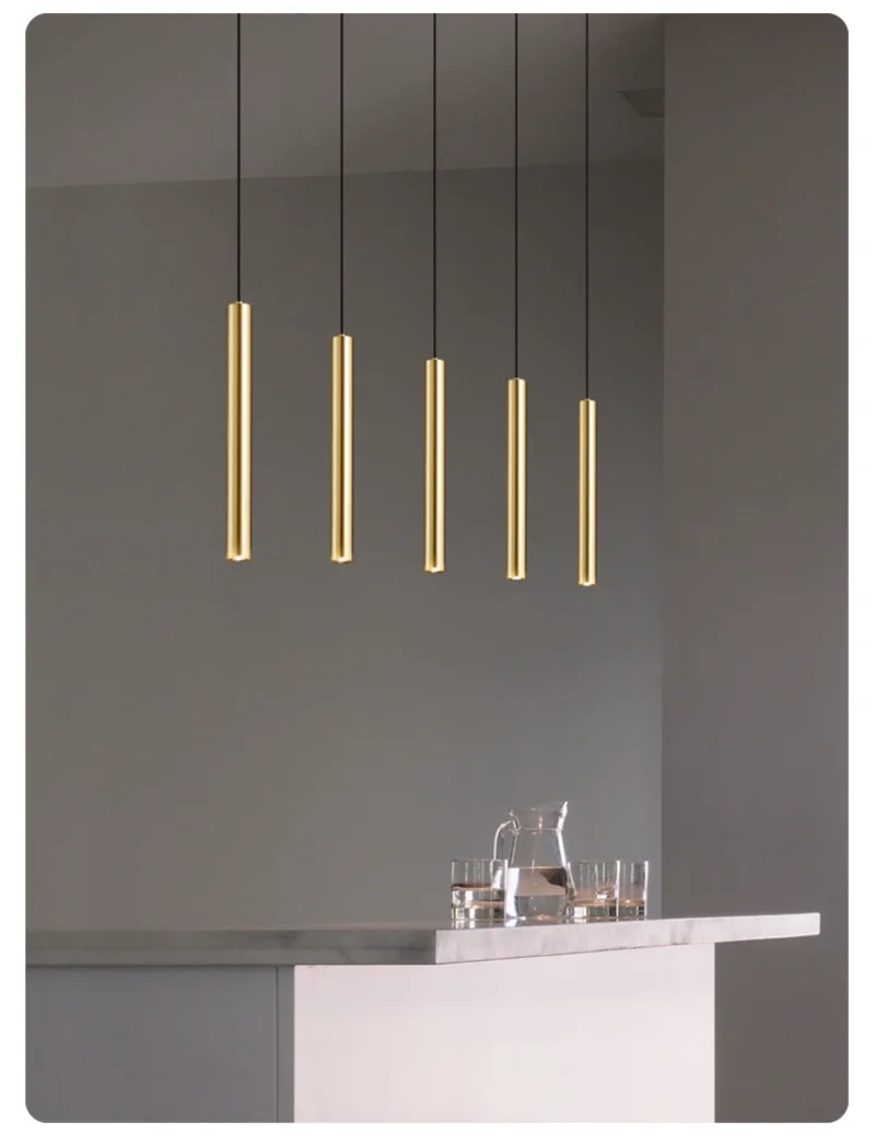 Black finish bedside pendant lamp