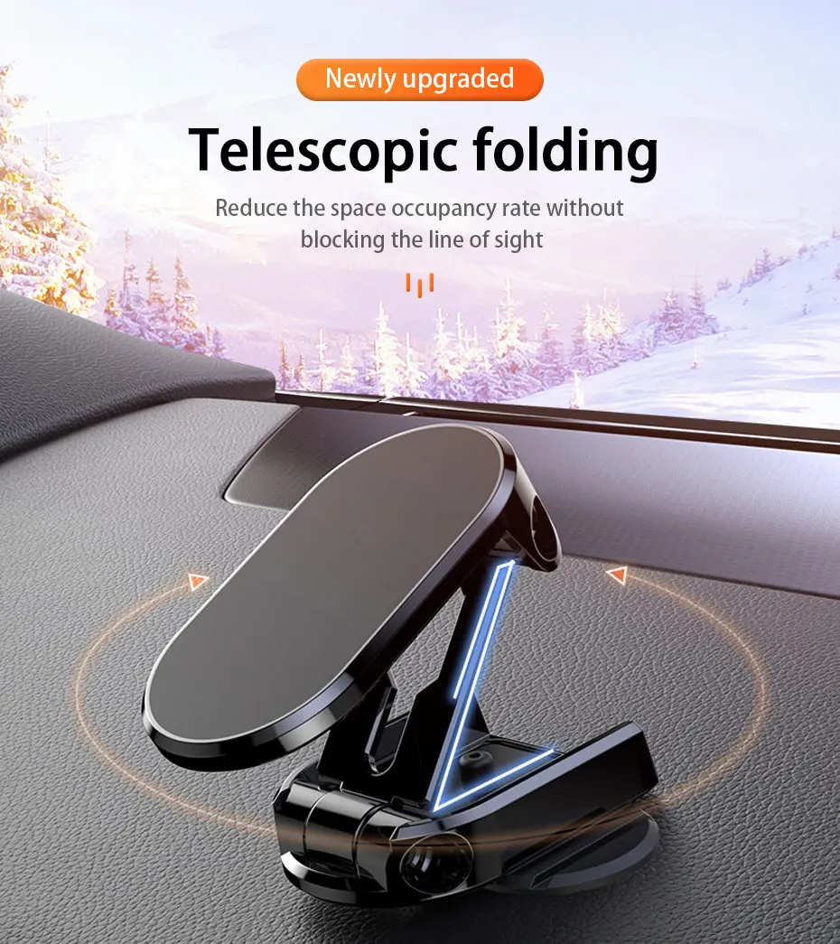 Foldable Magnetic Car Phone Holder