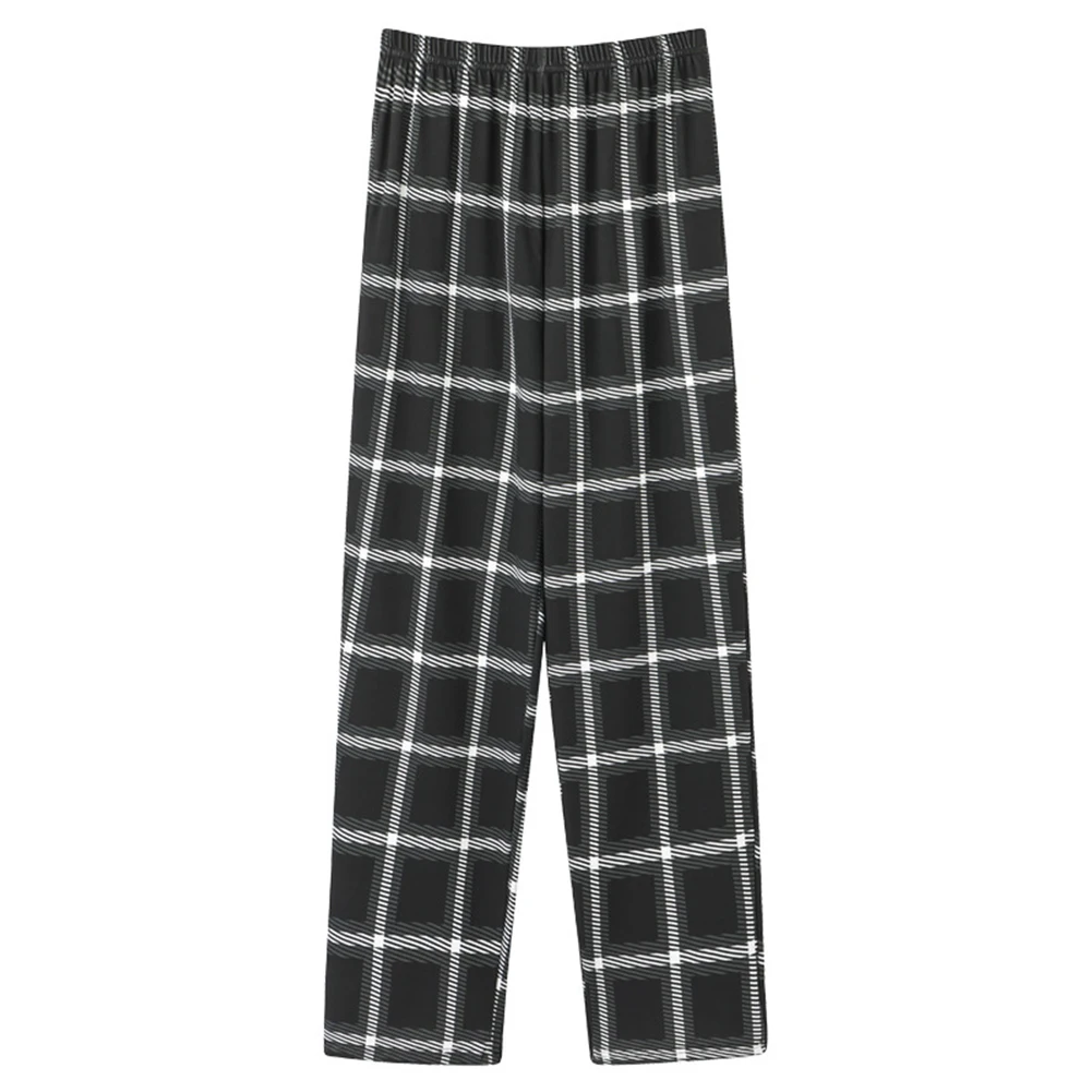 Bottoms Men Pajama Pants Mens Nightwear Plaid Size M-xXXL Sleep Pants Sleepwear Soft Casual Trousers Comfortable legible summer plaid harem pants mens lightweight ankle length loose mens joggers pants casual men trousers 4xl 5xl