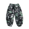 Harajuku Summer Loose Calf Length Casual Pants Men Wide Leg Cotton Linen Printing Baggy Pants Oversize Men's Trousers 5