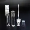 5pcs/pack 2ML 3ML 5ML 10ML Clear Mini Perfume Glass Bottle Empty Cosmetics Bottle Sample Test Tube Thin Glass Vials Amber 3