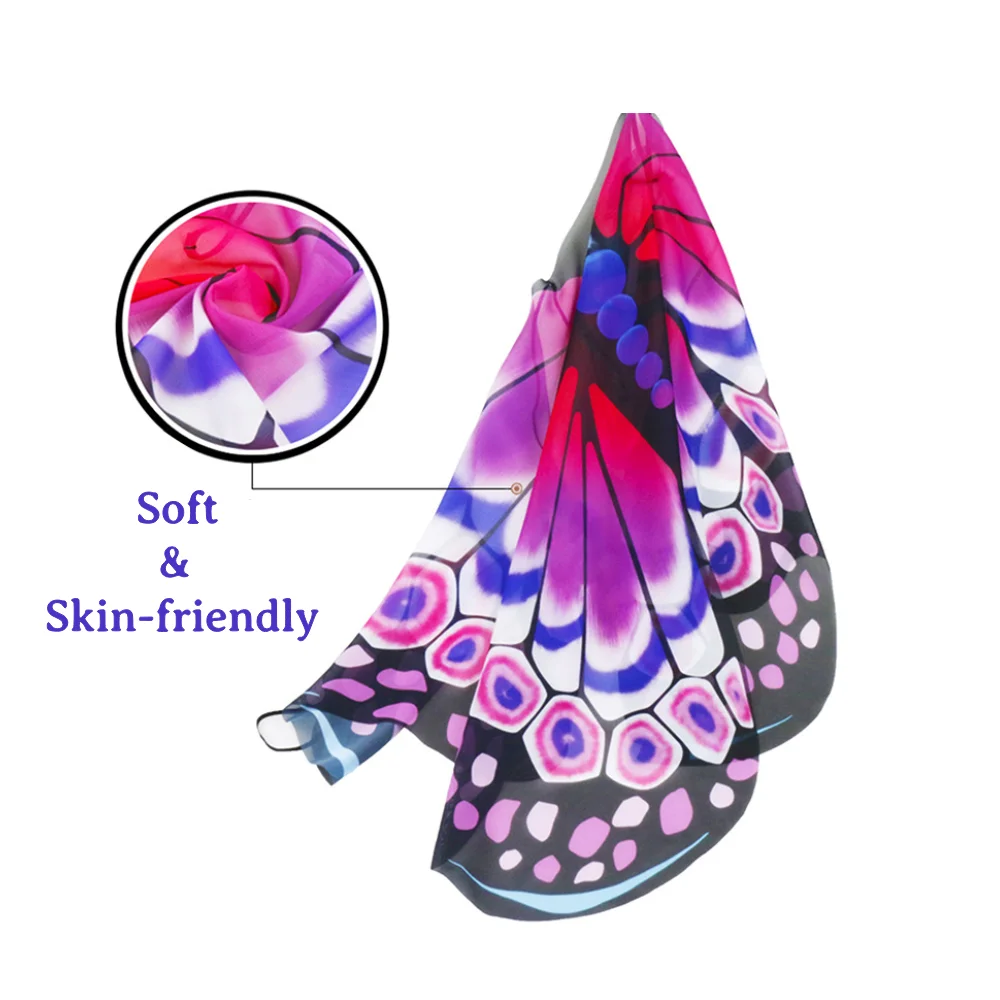 4 pieces of colorful children's and girls butterfly princess costume set stage costumes headbands masks rabbit skirts princess dress